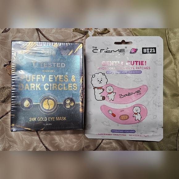 PURE 24k GOLD under Eye Patches Dark Circles Puffy Bags Wrinkle Treatment Mask - Picture 9 of 10